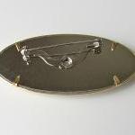 Aqua and Coral Brooch