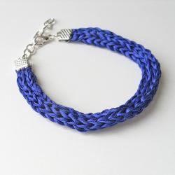 blue silk bracelet